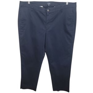 J. Crew plus size 18 navy blue high rise girlfriend chino pants stretch straight
